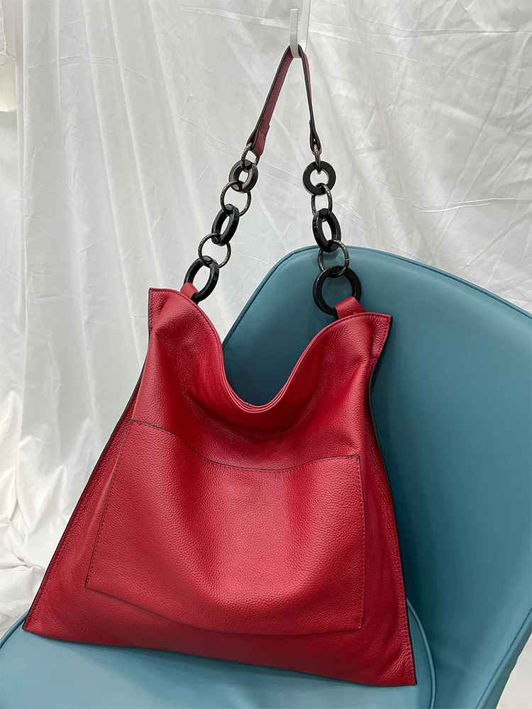 leather women's bag  new leather large bag first layer cowhide  fashion messenger shoulder bag 5506 - Deanwangkt