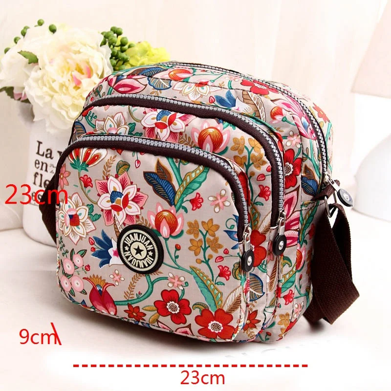 deanwangkt - Fashion Women Messenger Bags New Vinatge Flower Printing Women Bag Mummy Casual Shoulder Bags Female small Wallet - Deanwangkt
