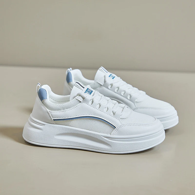 2025 Little white shoes women's  summer new breathable student board shoes ins Korean version flat net shoes casual shoes women SH635 - Deanwangkt