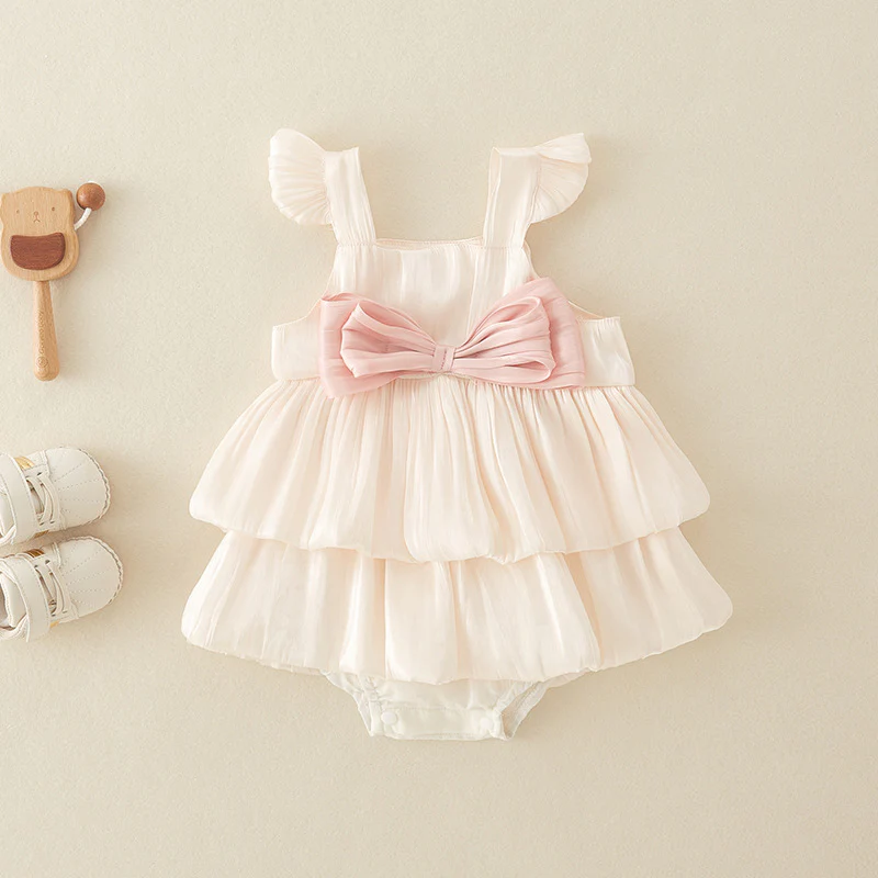 Baby Dress Summer Clothes Baby Girl One-Piece Baby Bloomer with Skirt Newborn First Month Old 100 Days Old Years Old Children's Princess Gown - Deanwangkt