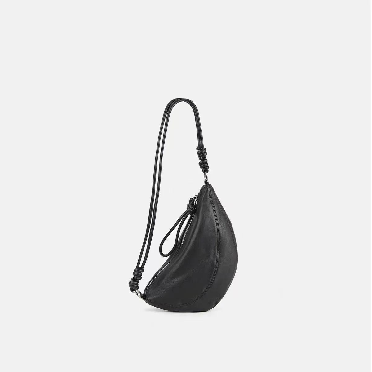 Niche Cowhide Dumpling Bag Women's Messenger Bag New Genuine Leather Bag Women's Selenodont Bag High-Grade Saddle Bag Shoulder Bag - Deanwangkt