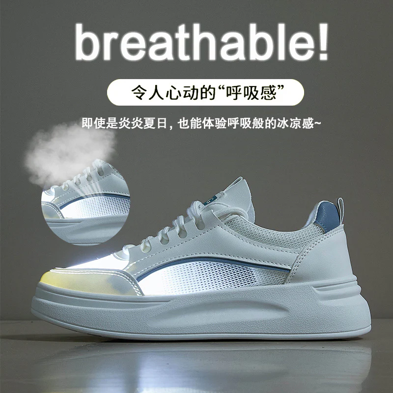 2025 Little white shoes women's  summer new breathable student board shoes ins Korean version flat net shoes casual shoes women SH635 - Deanwangkt