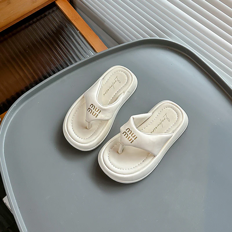 DEANWANGKT Girls' Slipper Indoor and Outdoor  Summer New Children's Korean Style Flip Flops Flip-Flops Flip-Flops Beach Shoes Fashion - Deanwangkt