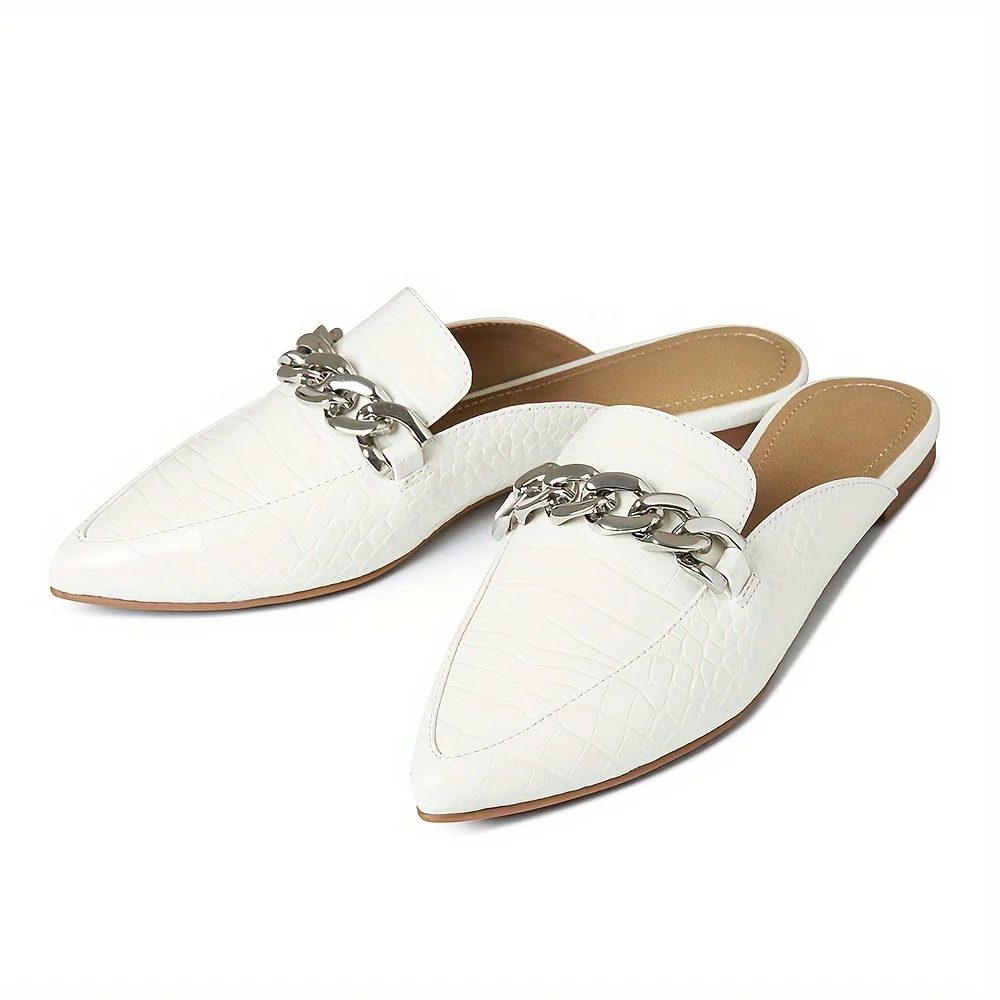 Womens Synchoiss Mules - Pillow-Soft Comfort, Closed Pointed Toe, Backless Design - Slip-On Work Shoes for Stylish Office Wear - Deanwangkt
