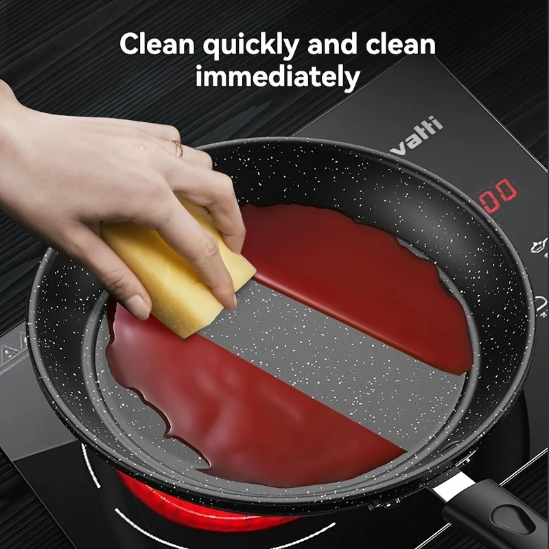 1pc 24cm Non-Stick Multi-Purpose Fry Pan - Durable, Easy-Clean Surface - Compatible with Induction & Gas Stoves, Perfect for Eggs, Steaks & More - Deanwangkt