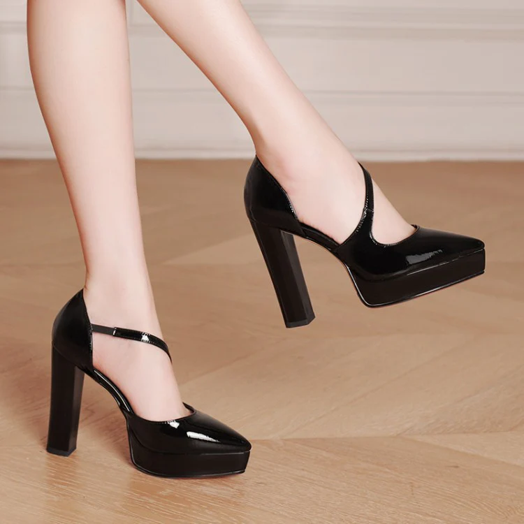DEANWANGKT  Summer Chunky Heel Super High Heel Platform Sandals Women's Hollow  Foreign Trade Cross-Border Women's Shoes - Deanwangkt
