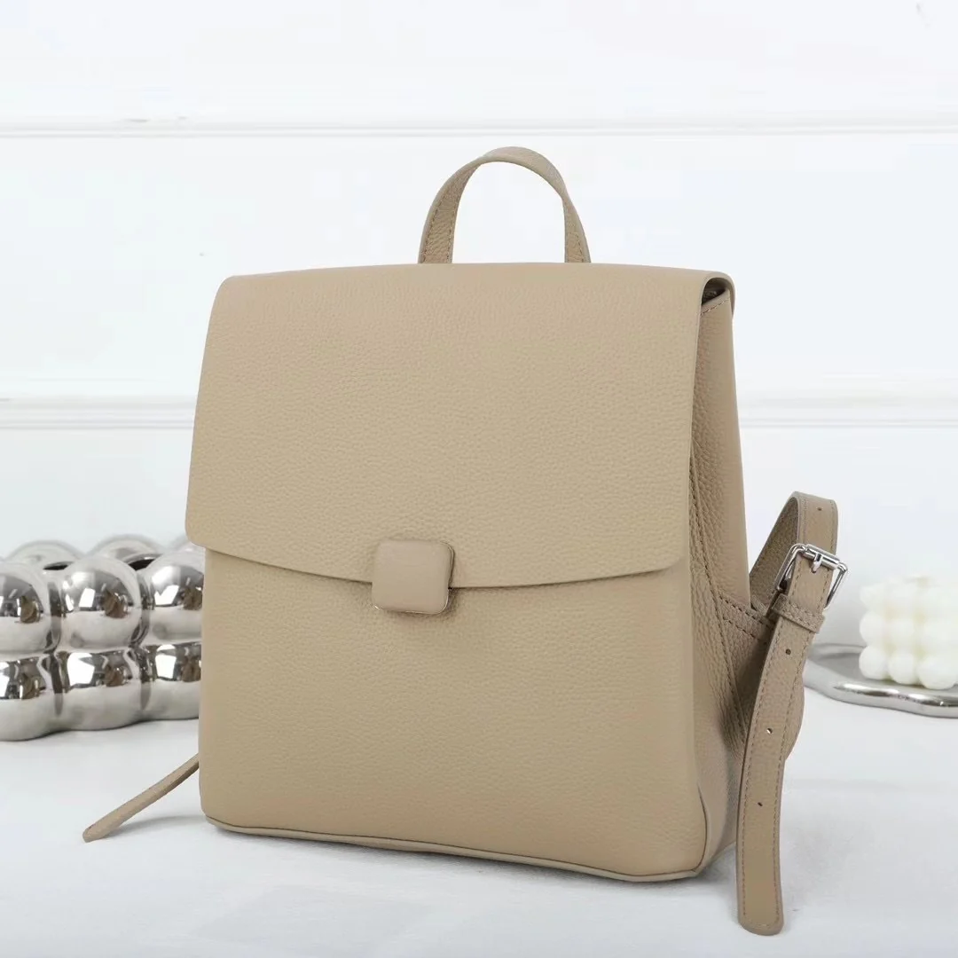 Leather women's bag backpack first layer cowhide women's casual backpack new large-capacity versatile travel premium M828 - Deanwangkt
