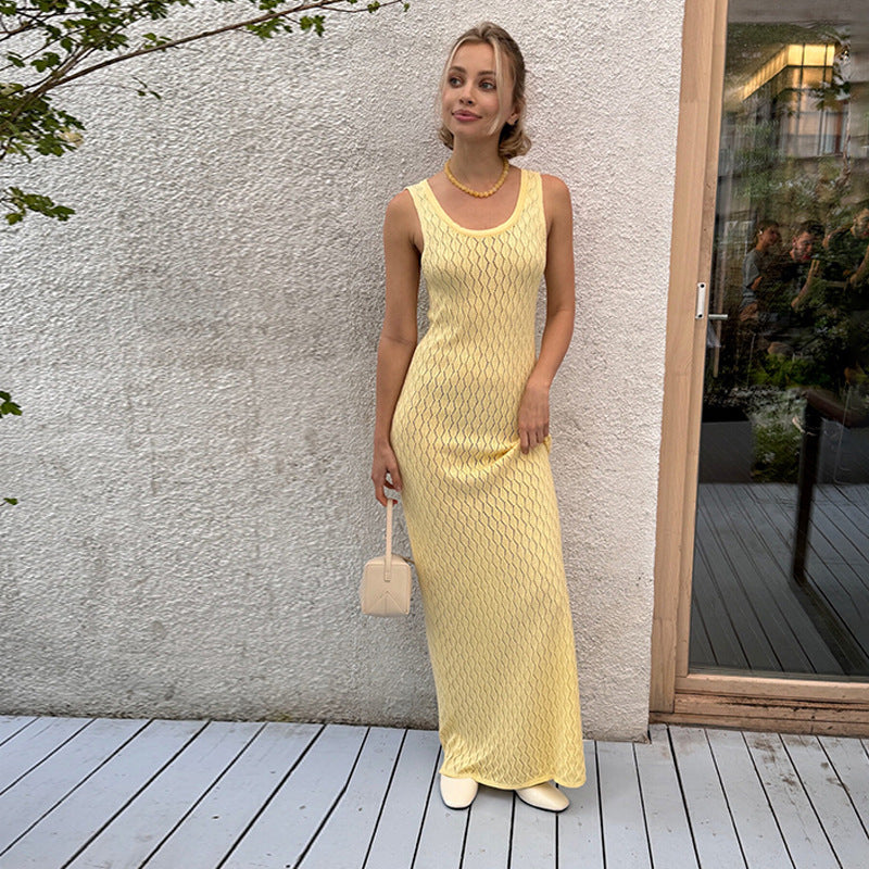 DEANWANGKT 2025New product in !!  beach skirt women's solid color sexy hollow beach bikini swimsuit blouse sunscreen clothing - Deanwangkt