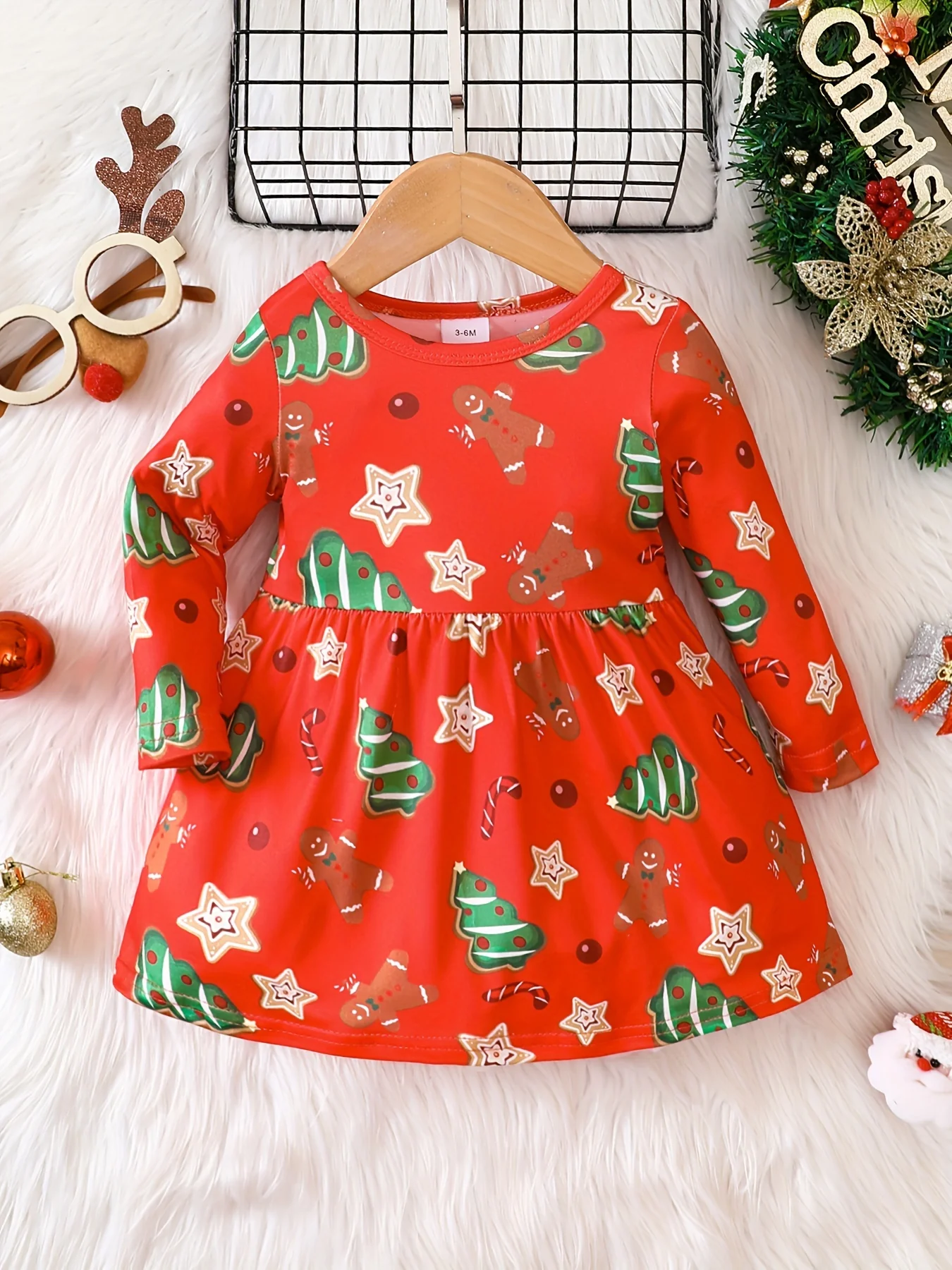 Popular Christmas Printed Cute Dress For Baby Girls In Europe And America - Deanwangkt