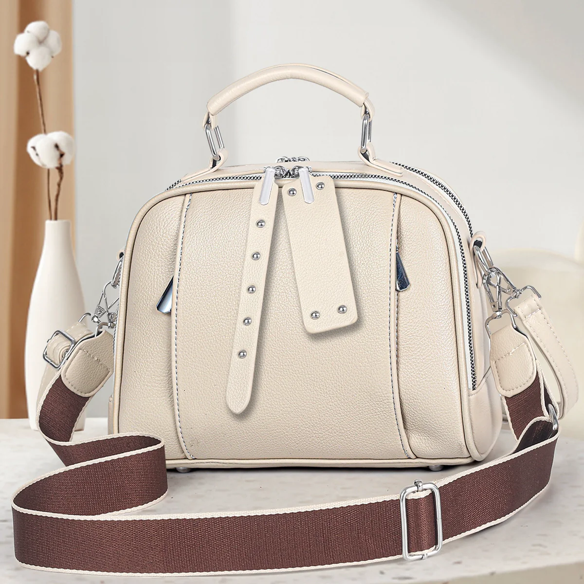 Handbag Women  New Fashion Versatile Trend Casual Large Capacity Commuter to Work One Shoulder Crossbody Bag Women - Deanwangkt