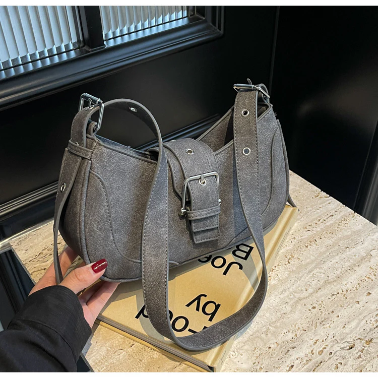 New Underarm Bag Minority Fashion Design Retro Bags Trendy One-Shoulder Crossbody Women Bag Crescent Underarm Bag - Deanwangkt