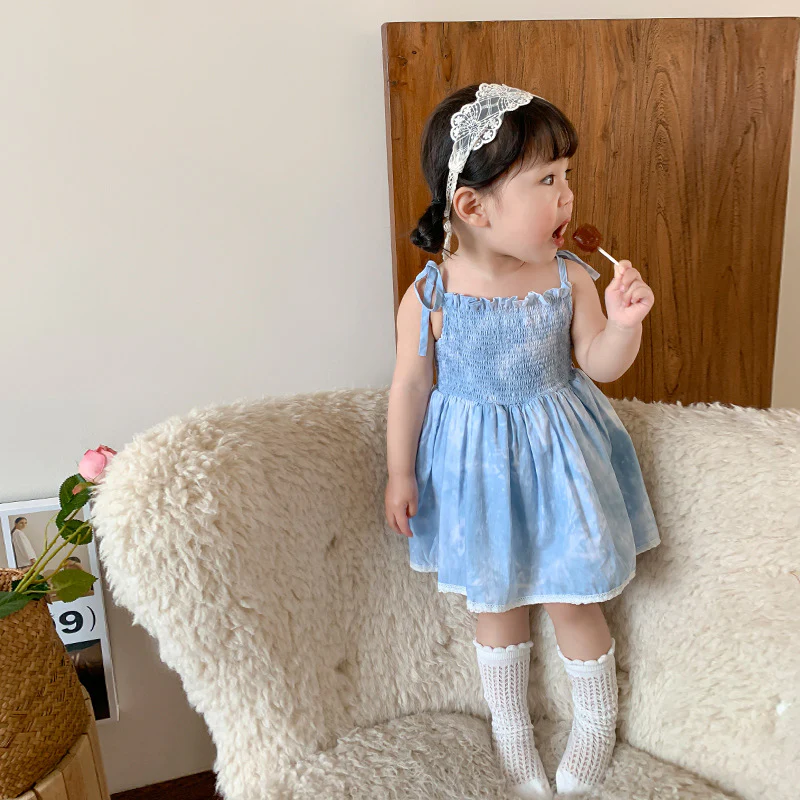 Strictly Selected Girls' Dress 2025 Summer New Children's Korean-Style Strap Princess Dress Baby Baby Bodysuit Baby Dress - Deanwangkt