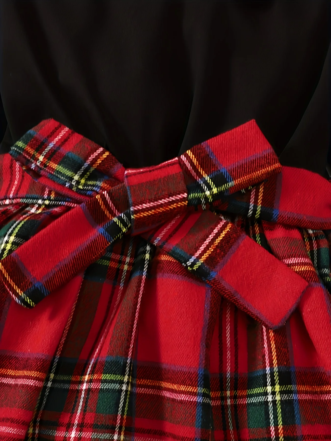 Girls' Plaid Long Sleeve Dress Set - Comfy Casual Wear with Contrast Collar, Includes Beret, Perfect for Winter and Fall Parties, Gift Idea - Deanwangkt