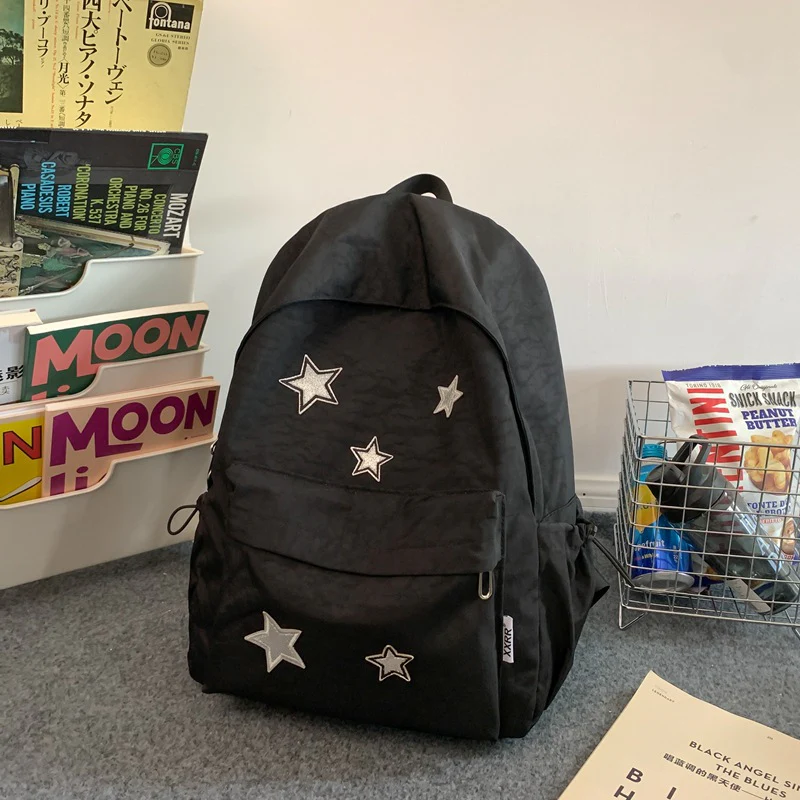 New Japanese Cute Girl Niche Five-Pointed Star Backpack Ins Versatile College Students Bag Female High School Backpack - Deanwangkt
