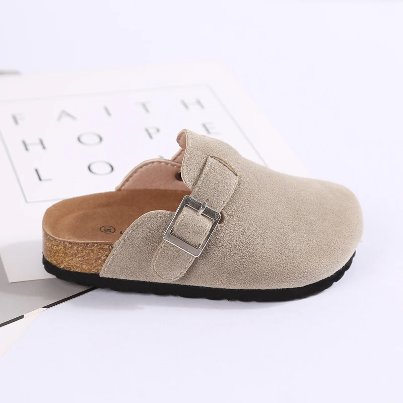 DEANWANGKT New Autumn Cork Baby Girl Children's Shoes Belt Buckle Home Boy Casual Slippers One Piece Dropshipping - Deanwangkt