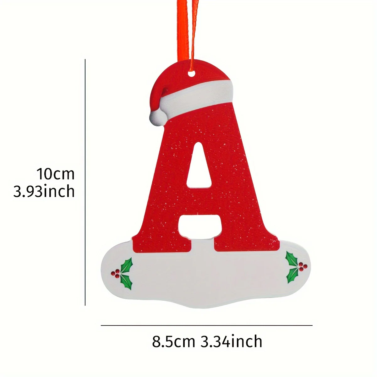 1PC Christmas Tree Decoration Letter Pendant - DIY Chevron Board Material Indoor Christmas Decorations with 26 Christmas Hat Letter for New Year Decorations - Deanwangkt