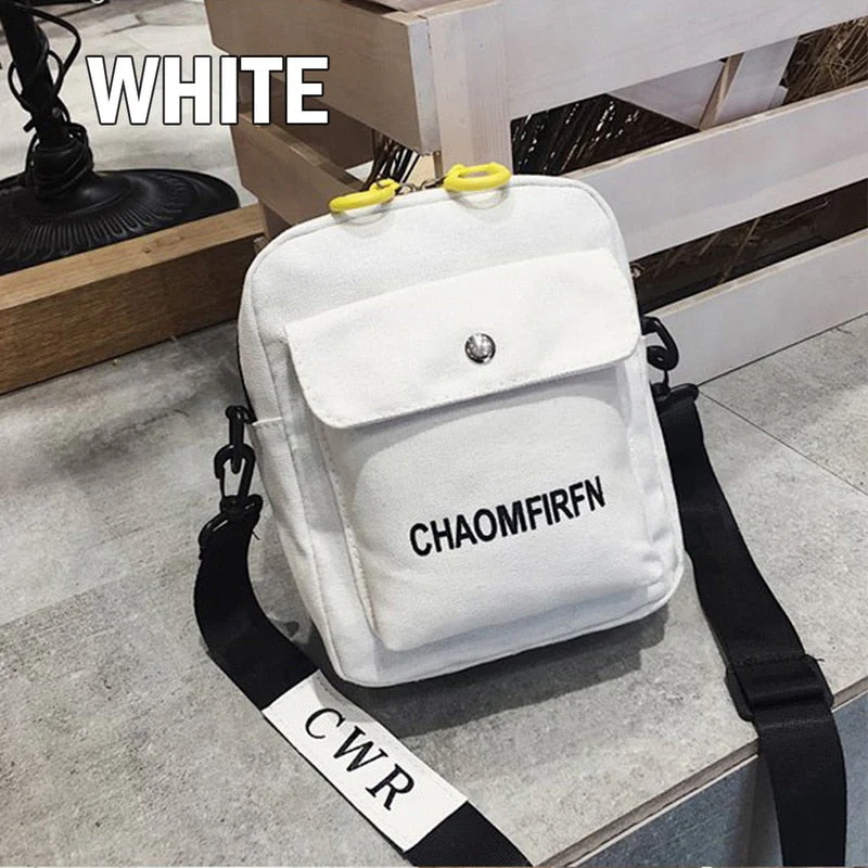 deanwangkt - Women Bag Shoulder Chest bag Printed Cute Wallet Multifunction Mobile Phone Canvas Small Coin Purse Crossbag New Style - Deanwangkt