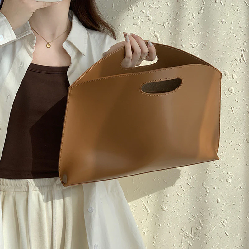 DEANWANGKT 2025 Korean niche briefcase female 13-inch notebook laptop bag temperament thin hand carry office commuter bag female - Deanwangkt