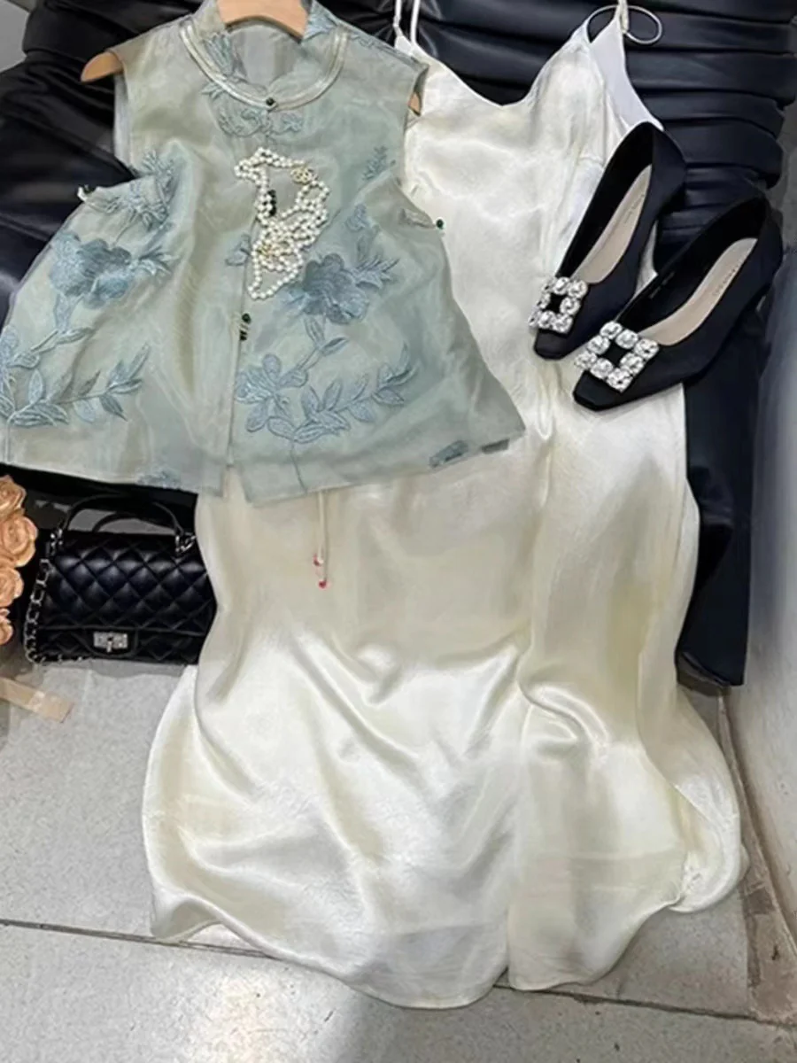 2025 In the summer of popular, the new Chinese-style women's clothing is popular this year. Beautiful suspender dresses and vest suits are popular. - Deanwangkt
