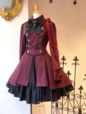 DEANWANGKT Wish Hot Medieval Renaissance Vintage Bow Long Sleeve Ruffled Cosplay Dress Mi1624 - Deanwangkt