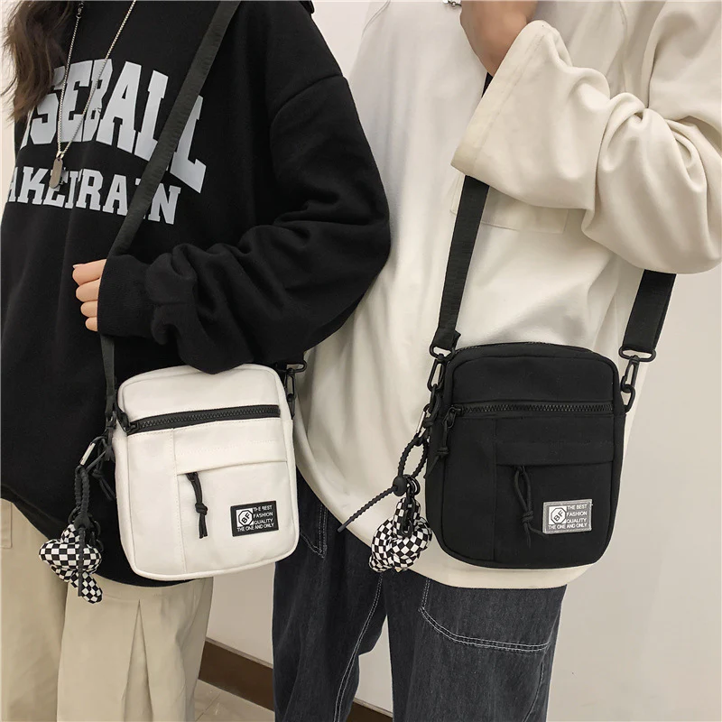 deanwangkt Women's Messenger Bag  New Shoulder Bag Versatile Women's Bag Trendy Brand Bags Casual Men's Canvas Lightweight Cell Phone Small Bag - Deanwangkt