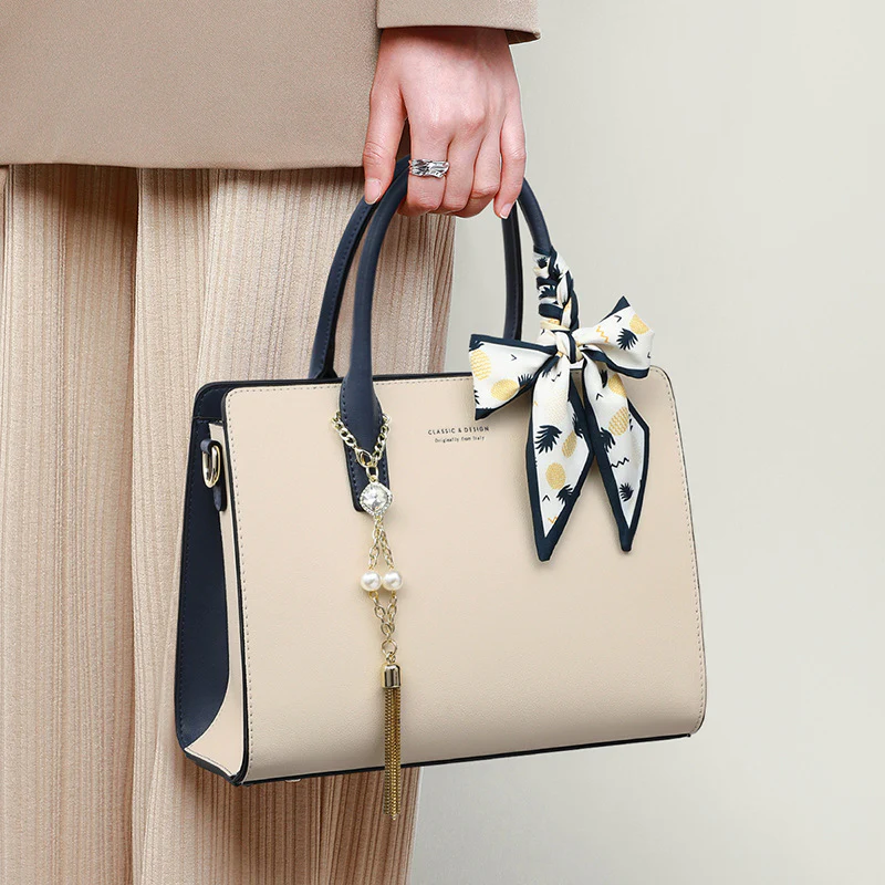 Bags Bag  New Women's Bag Handbag Autumn and Winter Genuine Leather Advanced Texture Large Capacity Crossbody Mother Bag - Deanwangkt