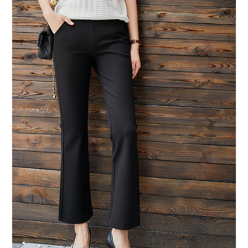 2025 Beautiful Legs Slight Pants, Bead Chain Waist Elastic Casual Pants, Overalls Women's Premium Wide Leg Pants Women's Clothing - Deanwangkt