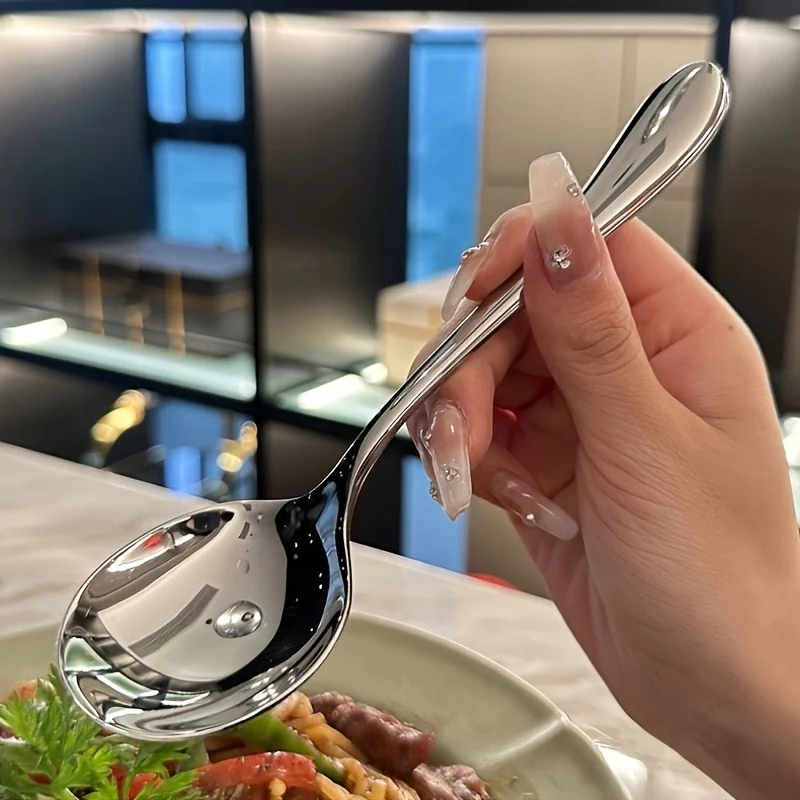 Elegant 4pcs Stainless Steel Serving Spoons Set - Perfect for Buffets, Family Gatherings & Banquets - Deanwangkt