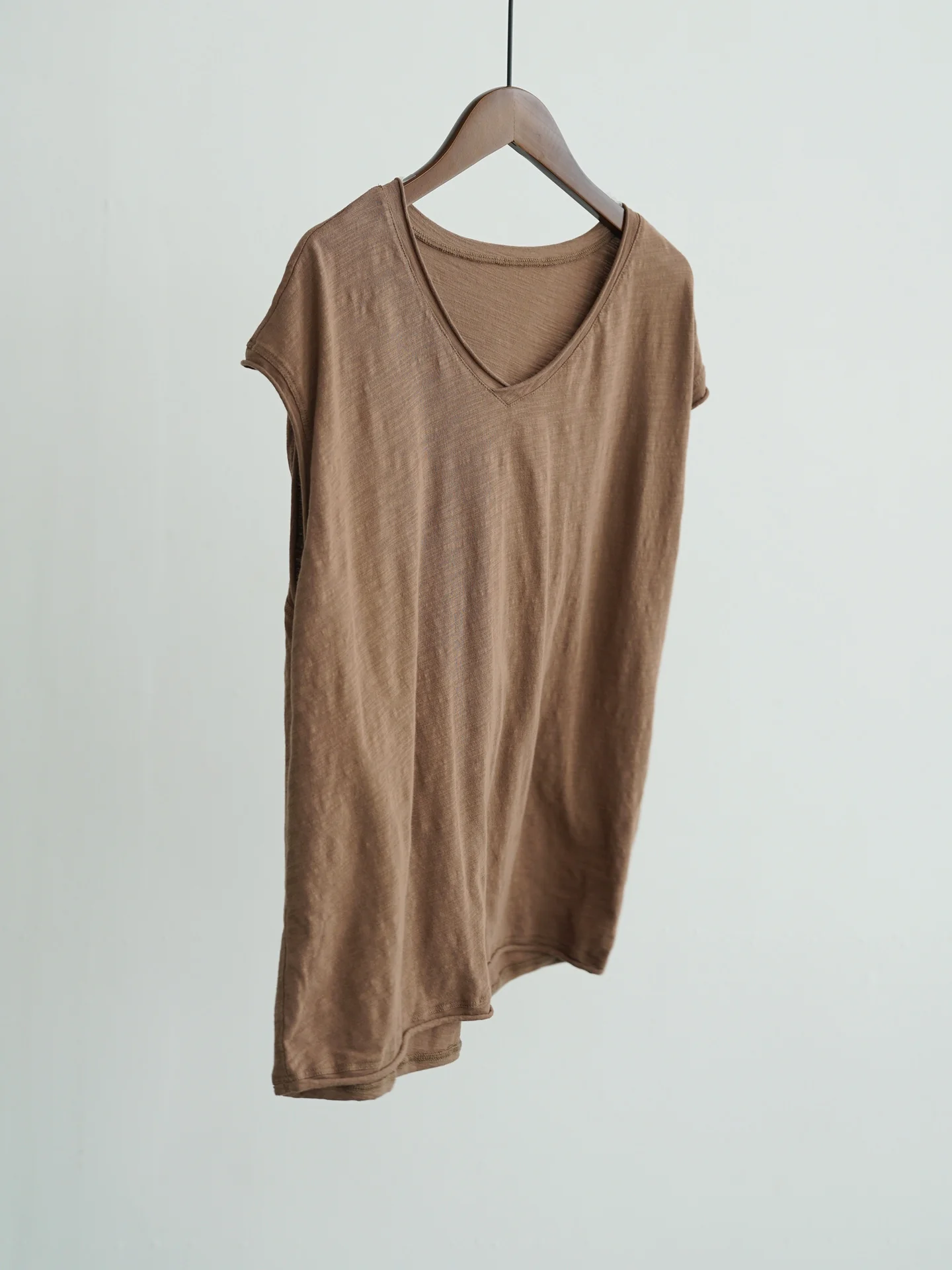 Original literary and artistic Xinjiang cotton is easy to wear and comfortable cotton T-shirt, summer bamboo cotton nostalgic versatile vest W25152 - Deanwangkt