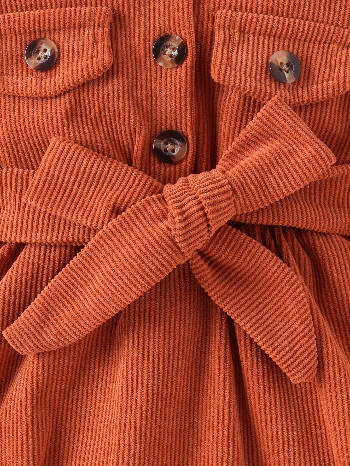 3-piece Set Infant Girl Fashion Dress with Fur Collar, Solid Color, Long-sleeved + Hat & Belt - Deanwangkt