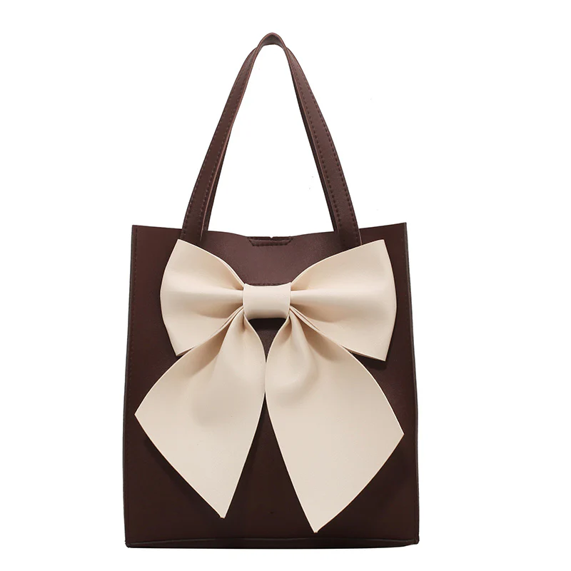 Large Capacity Bow Bag Women's  Stylish Good Texture Handbag Korean Style Versatile Ins Shoulder Tote Bag Fashion - Deanwangkt
