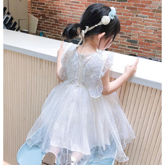 Baby Net Red Wings Skirt  Summer New Korean Style Girls' Western Style Puffy Gauze Princess Dress Girls' Gauze Skirt - Deanwangkt