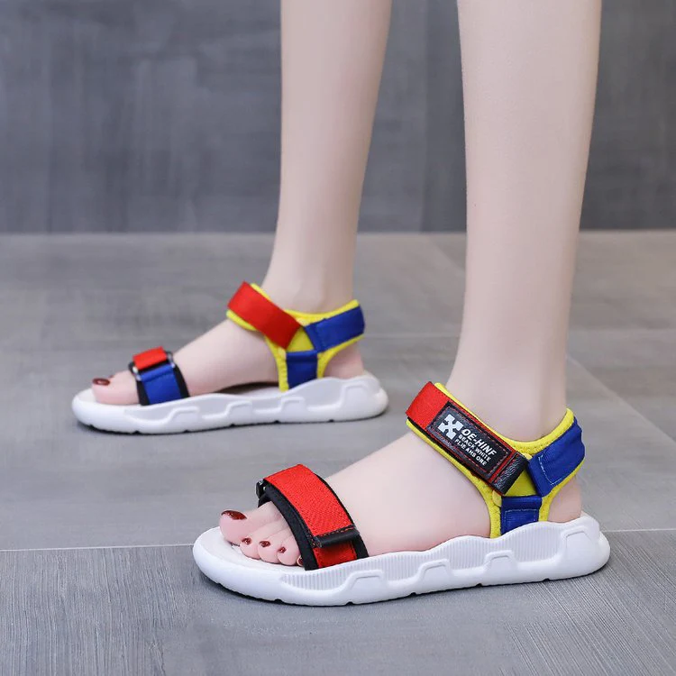 DEANWANGKT  Sports Clunky Sandals for Women  New Summer Fashion Student Casual Flat Fairy Style Ins Trendy Beach Shoes - Deanwangkt