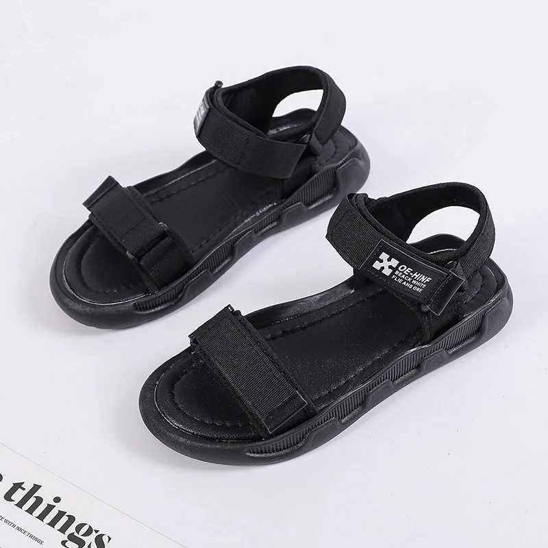 DEANWANGKT  Sports Clunky Sandals for Women  New Summer Fashion Student Casual Flat Fairy Style Ins Trendy Beach Shoes - Deanwangkt