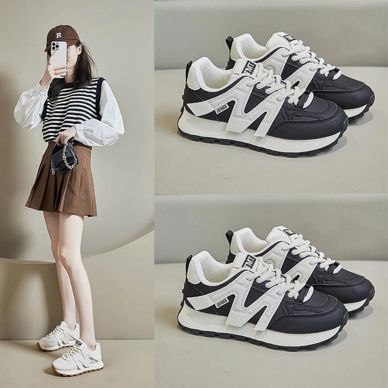 2025 ins Korean version of the new Forrest Gump shoes women's  spring student sports running shoes casual thick soles increase tide 6682 - Deanwangkt