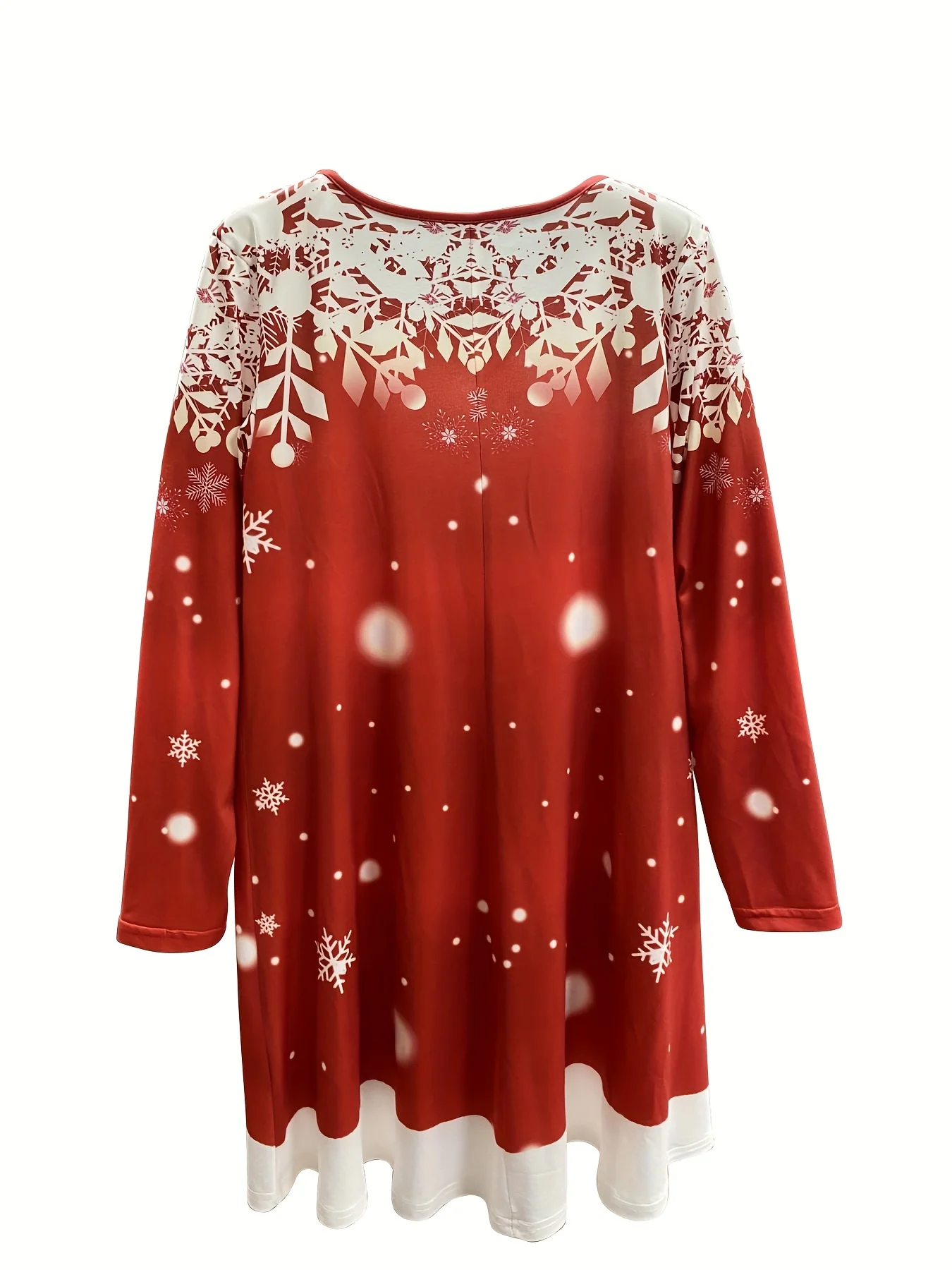 Girls' Festive Christmas Dress - Working Santa Pattern Round Neck Long Sleeve Dress for Holiday Season - Deanwangkt
