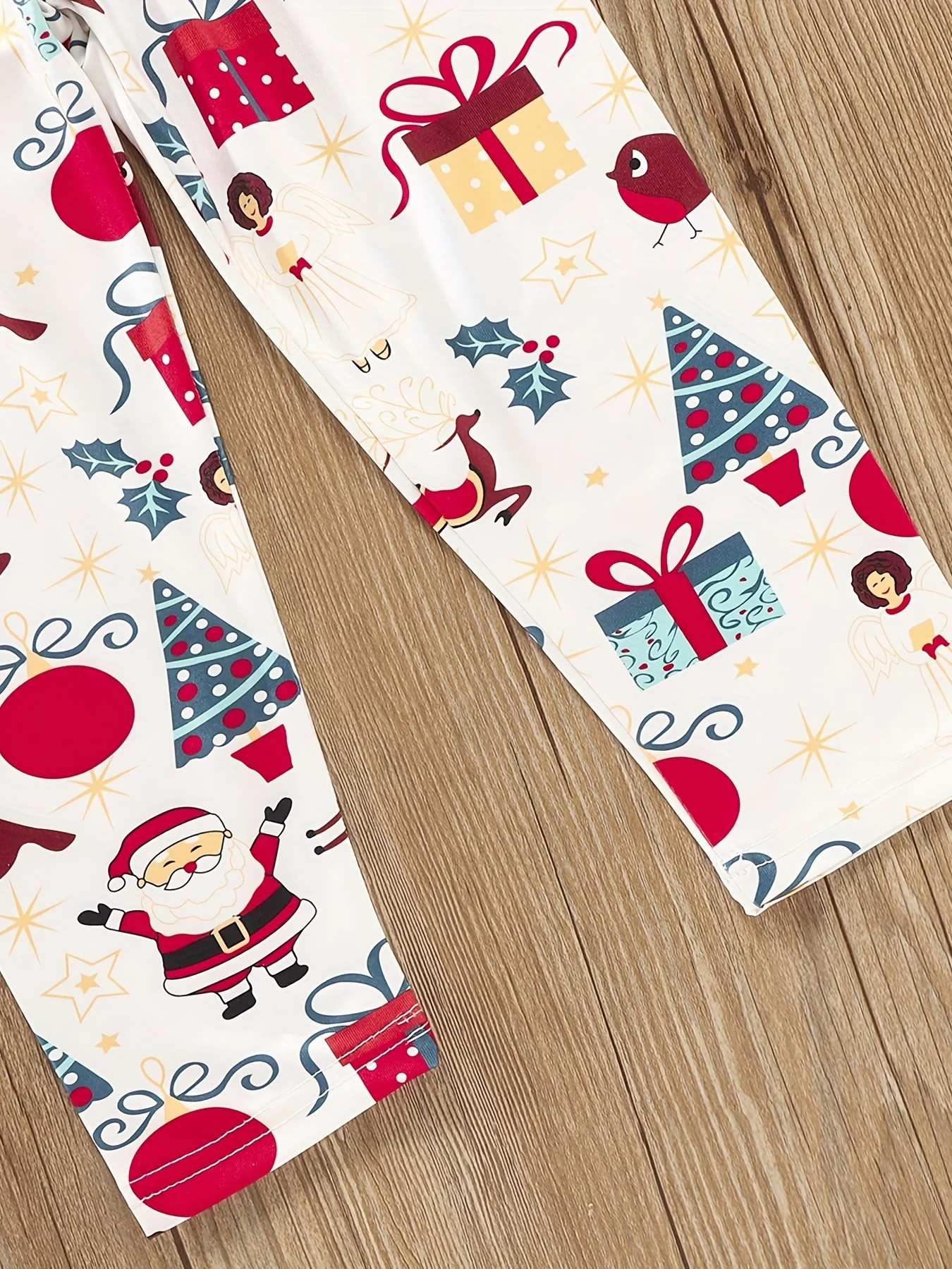 Comfy outdoor Outfits, 2pc Girls Pullover + Pants, Santa Claus Pattern Pants Autumn Clothes Christmas - Deanwangkt