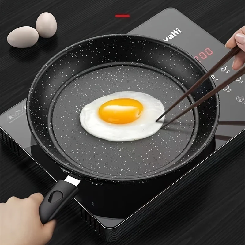 1pc 24cm Non-Stick Multi-Purpose Fry Pan - Durable, Easy-Clean Surface - Compatible with Induction & Gas Stoves, Perfect for Eggs, Steaks & More - Deanwangkt