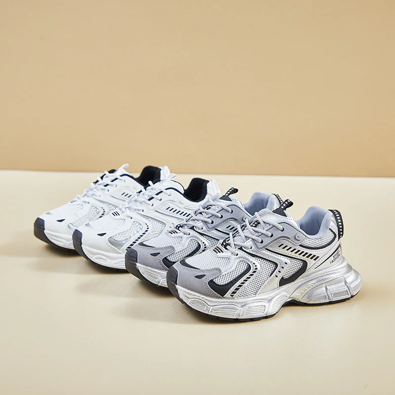 2025 ins Korean version of the new dad shoes girl  spring student running exercise heightening casual mesh breathable LD008 - Deanwangkt