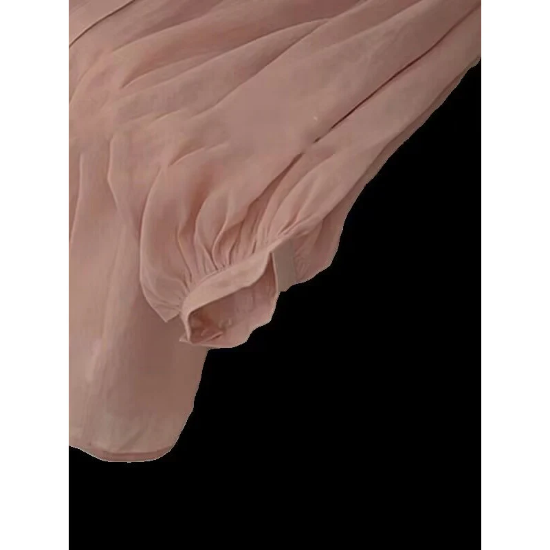 The original Popular trade single women's clothing counter withdrew the pink sweet thin short-sleeved shirt summer age-reducing, meat-covering and thin top. - Deanwangkt