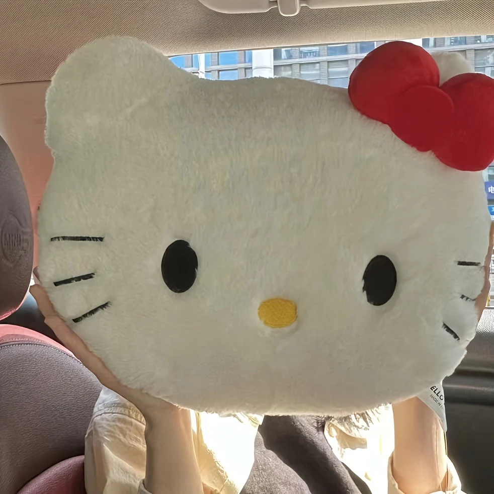 Sanrio Hello Kitty Plush Pillow - Soft, Fluffy & Cozy for Sofa, Bedside, Car | Cute Furry Nap & Decorative Cushion | Ideal Gift for Birthdays, Thanksgiving & Christmas - Deanwangkt
