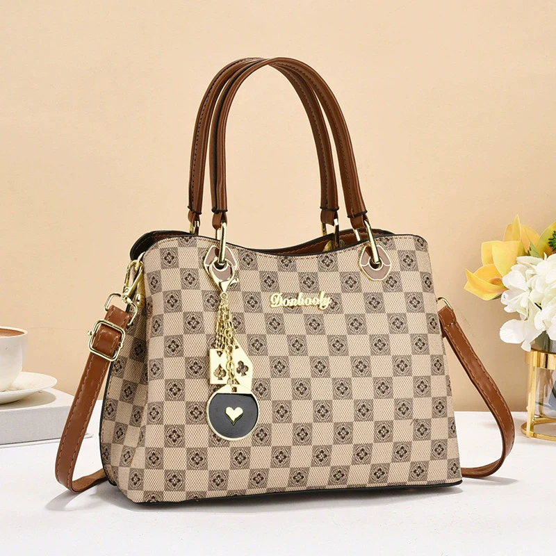 Bag Women  New Fashion Versatile Large Capacity Trend Temperament Contrasting Colors Retro Commuter One Shoulder Crossbody Bag Women - Deanwangkt