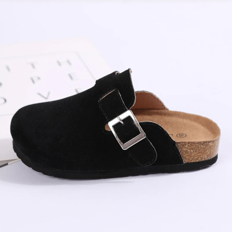 DEANWANGKT New Autumn Cork Baby Girl Children's Shoes Belt Buckle Home Boy Casual Slippers One Piece Dropshipping - Deanwangkt