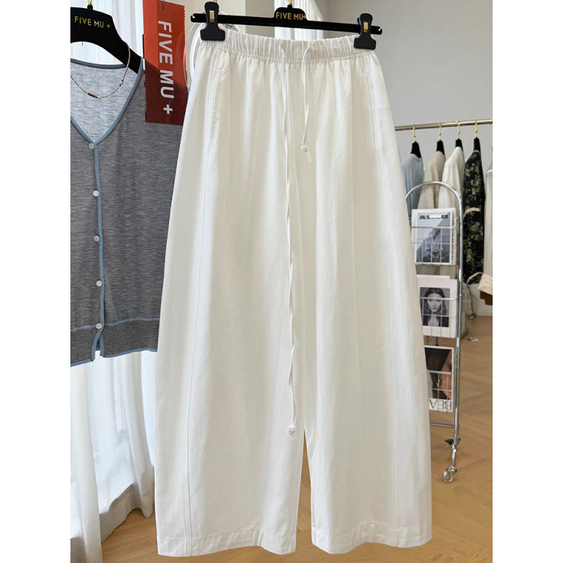 Super good-looking sycamore pants, popular women's summer thin casual pants, lazy wind loose pants, balloon pants. - Deanwangkt