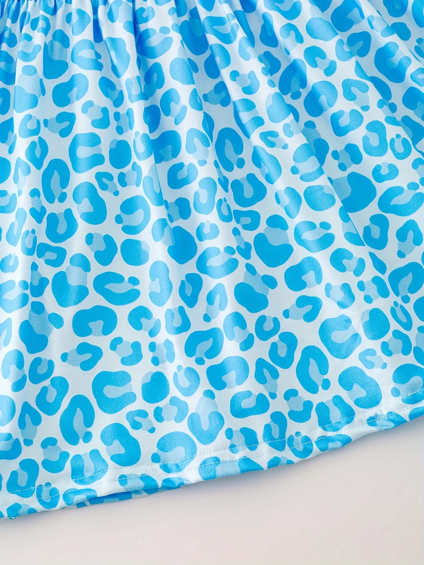 3pcs Chic Girls' Cami Dress Set - Leopard & Stripes, Soft Stretch Fabric, Sleeveless Summer Outfits for Holidays & Parties - Deanwangkt