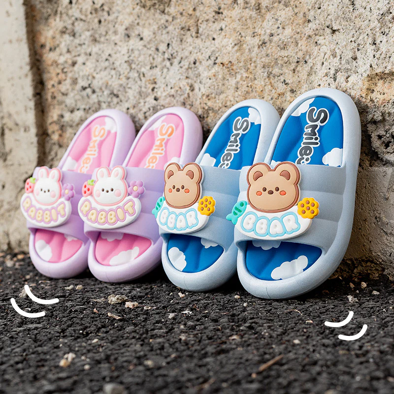 DEANWANGKT Children's Slippers Boys and Girls Baby Summer Home Indoor Bath Cartoon Deodorant Slip-on Slippers Wholesale - Deanwangkt