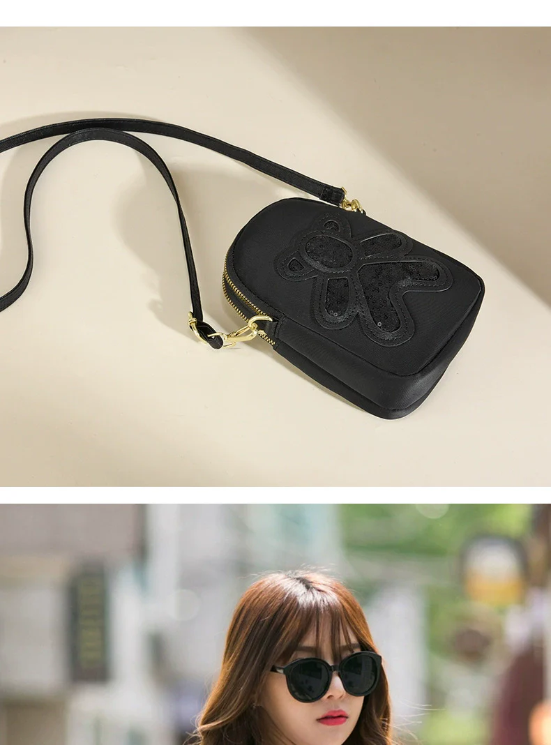 Mobile phone bag women's bag  new fashion versatile small satchel shoulder messenger bag temperament commuter small square bag - Deanwangkt