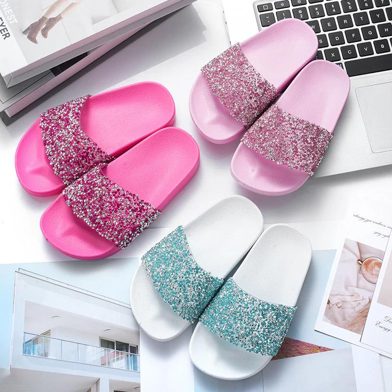 DEANWANGKT Fashion New Children's Slippers Summer Girls Baby Slippers Cute Non-Slip Soft Kids Big Middle Children Sandals - Deanwangkt