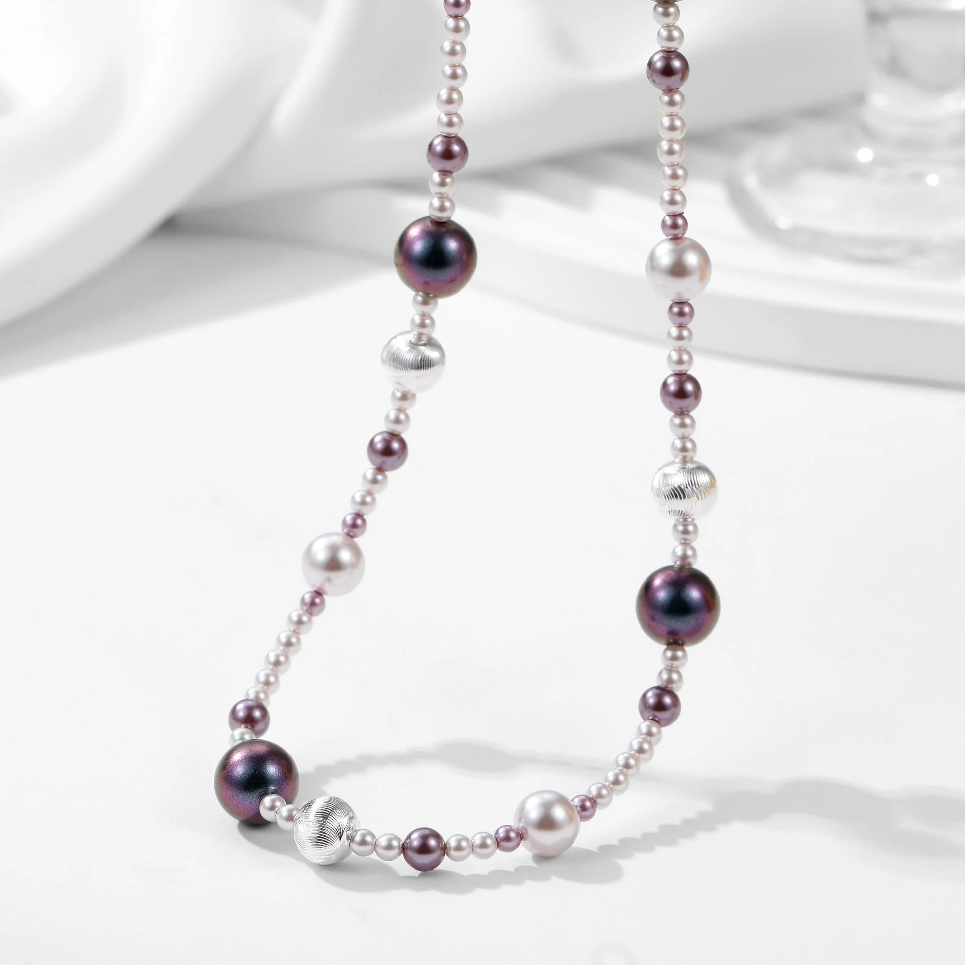 2025 Niche temperament, high sense, sweet and cool style, pearl collarbone chain, necklace, accessories, retro simple and fashionable versatile neck chain, women - Deanwangkt