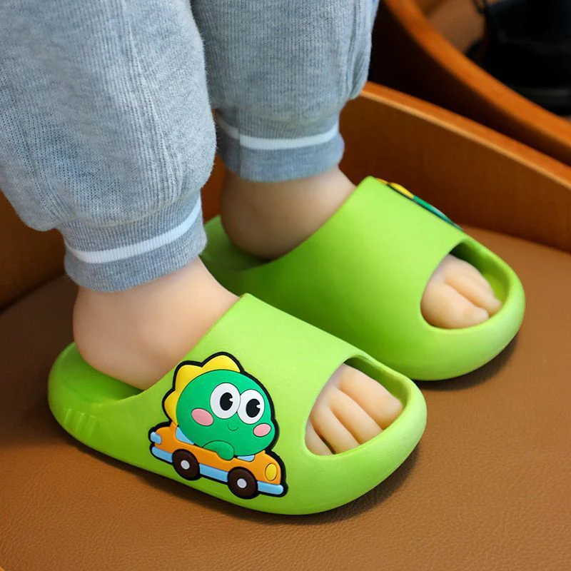 DEANWANGKT Children's Rabbit Dinosaur Cartoon Boys and Girls Princess Indoor and Outdoor Bathroom Soft Bottom Non-Slip Slippers One Piece Dropshipping Summer - Deanwangkt